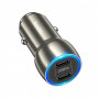 Car Charger 40W PD 2C — Hoco Z48 — Metal Gray