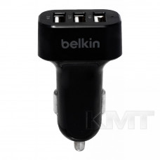 Belkin Car Charger Set (Lightning) (3 USB)(3.1 A) — Black