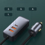 Car Charger 120W 2U+2C — Baseus (CCBT-A0G) Share Together PPS multi-port Fast charging car charger with extension cord Gray — CCBT-AOG Gray