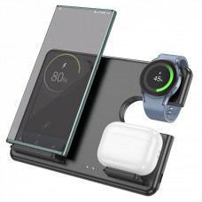 Wireless Charger 3 in 1 — Hoco CQ2 SAM Watch — black