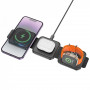 Magnetic Wireless Charger 3 in 1 — Hoco CQ4 — Black