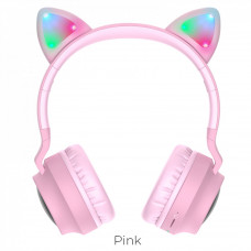 Наушники Bluetooth Hoco W27 Cat ear  — Pink