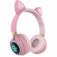 Навушники Bluetooth Tucci T23 LED-Pink