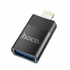 Перехідник Hoco UA17 iP Male to USB female USB2. 0 adapter — Black