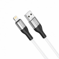 Кабель Hoco X72 Creator silicone charging data cable Lightning — White