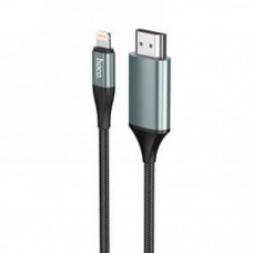 Кабель Hoco UA15 High-definition on-screen Lightning to HDMI — Metal gray