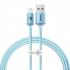 Baseus (CAJY0011) Crystal Shine Series Fast Charging Data Cable USB to iP 2.4A 1.2m  — CAJY001103 Sky Blue