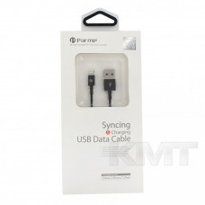 Parmp Syncing MFI Lightning USB Cable (1m) — Black