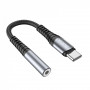 Adapter USB C To 3.5mm — Hoco LS33 — Metal Gray