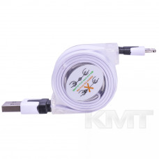Cable usb to Lightning Рулетка - 1m-White