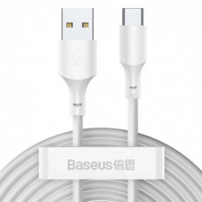 Baseus (TZCATZJ-02) Simple Wisdom Data Cable Kit USB to Type-C 5A (2PCS/Set1.5m — TZCATZJ-02 White