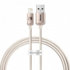 Baseus (CAJY0011) Crystal Shine Series Fast Charging Data Cable USB to iP 2.4A 1.2m  — CAJY001104 Pink