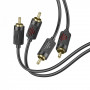 Cable 2 RCA To 2 RCA (1m) — Hoco UPA29 — Black