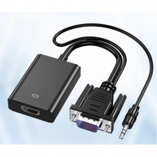 Переходник HDMI - VGA+AV copper Black
