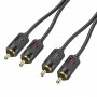 Cable 2 RCA To 2 RCA (1m) — Hoco UPA29 — Black