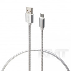 iMax Nylong Micro USB Cable (1m) — Silver