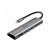 HUB USB C 4 in 1 — WiWU Alpha A440 Pro — Gray