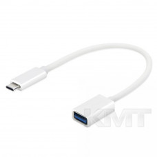 Перехідник OTG Type C to USB-0.1 M-White