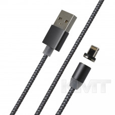 Magnetic 360 Lightning USB Cable (1m) — Black