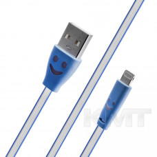 LED Smile Light Lightning USB Cable (1m) — Black