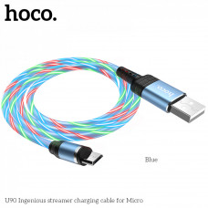 Кабель Hoco U90 Ingenious streamer Micro-Blue