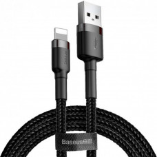 Baseus (CALKLF) cafule Cable USB For lightning 2.4A 1M — CALKLF-BG1 Gray+Black
