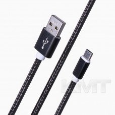 Тканинний USB Cable Type C (1.5 m) — Black