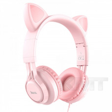 Наушники Hoco W36 Cat ear  — Pink