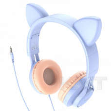 Наушники Hoco W36 Cat ear  — Dream Blue