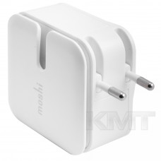 Apple Moshi Home Charger Set (Lightning)(2USB)(2.1 A) — White