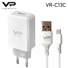Home Charger Veron « VR-C13Q» set (Type C) 3.0A (18W) — White