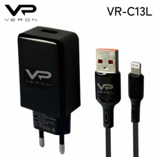 Home Charger Veron « VR-C13Q» set (Lightning) 3.0A (18W) — Black