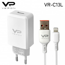 Home Charger Veron « VR-C13Q» set (Lightning) 3.0A (18W) — White