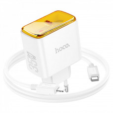 Home Charger | 30W | PD | C to Lightning Cable (1m) — Hoco CS41A — White