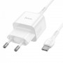Home Charger EU | 30W | PD | C to C Cable (1m) — Hoco N32 Glory — white