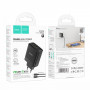 Home Charger | 45W | PD | QC3.0 | C to Lightning Cable (1m) — Hoco C127A — Black