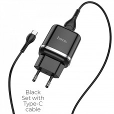 СЗУ и кабель Type C « Hoco - N3 Special » single port QC3.0 (EU) — Black