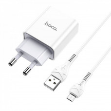 СЗУ и кабель Micro « Hoco - C81A Asombroso » single port (Micro)(EU) — White