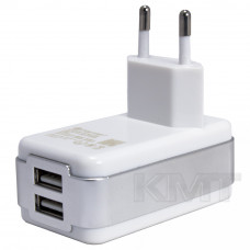 СЗУ « Parmp (DUC-0178210W)(cable micro) » — 2 USB — 3 A — White