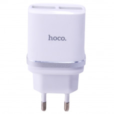 СЗУ « Hoco - C12 Smart » — 2 USB — 2.4A — (EU) White