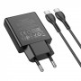 Home Charger | 20W | PD3.0 | C to C Cable (1m) — Hoco N37 — Black