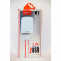 Home Charger | 2.4A | 2U | Lightning Cable (1m) — Ldnio A2204 White
