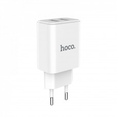 СЗУ « Hoco - C62A Victoria »  — 2 USB —  2.1 A — (EU) White