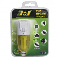 Home Charger & Car Charger 0.8A 1U — Hybrid 3 in 1 Red